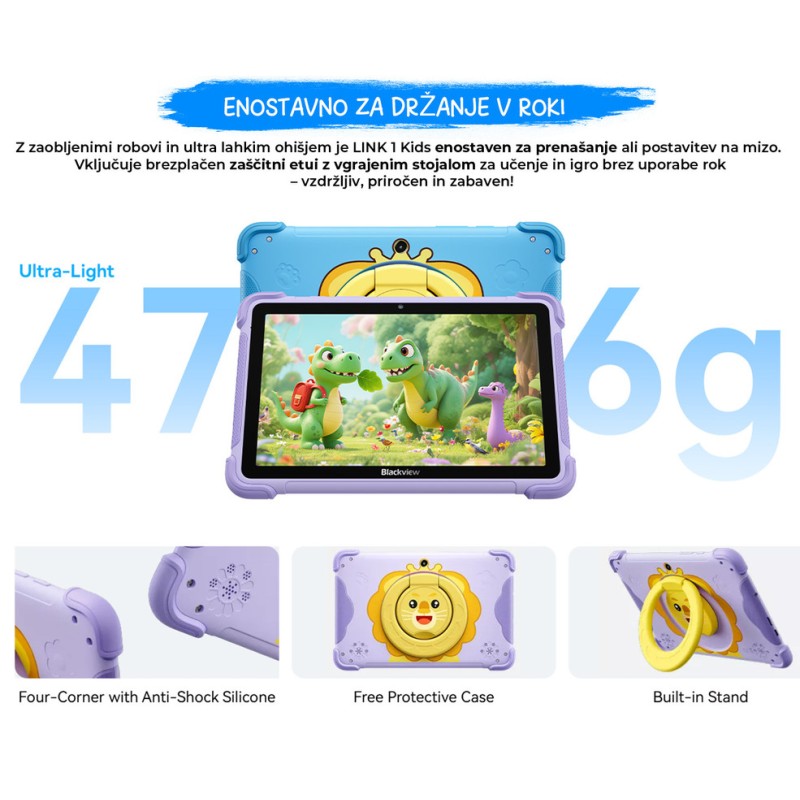 Tablični računalnik Blackview LINK 1 KIDS, 4GB, 64GB, vijoličen