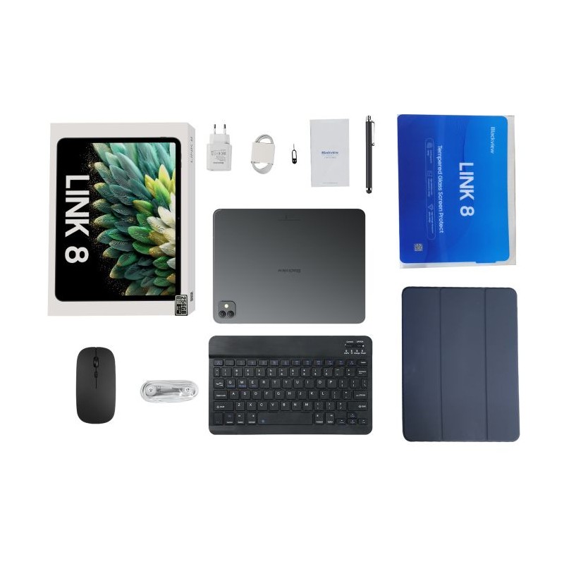 Tablični računalnik Blackview LINK 8, 6GB, 256GB, komplet tipk+miška, siv