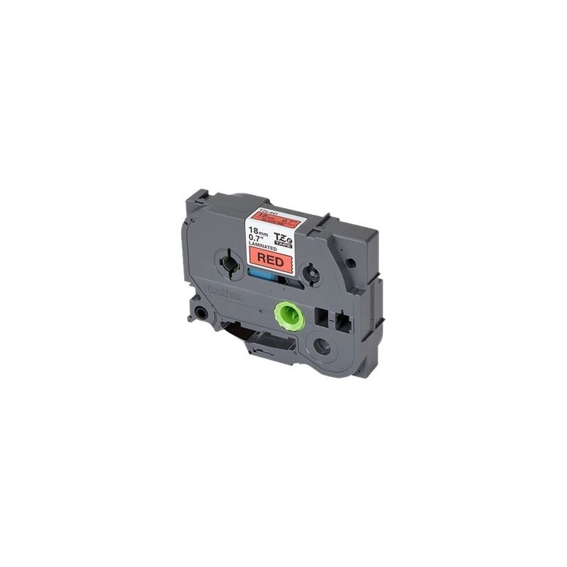 TZE441 Rdeč/Črn 18MM, trak za tiskalnik nalepk PT