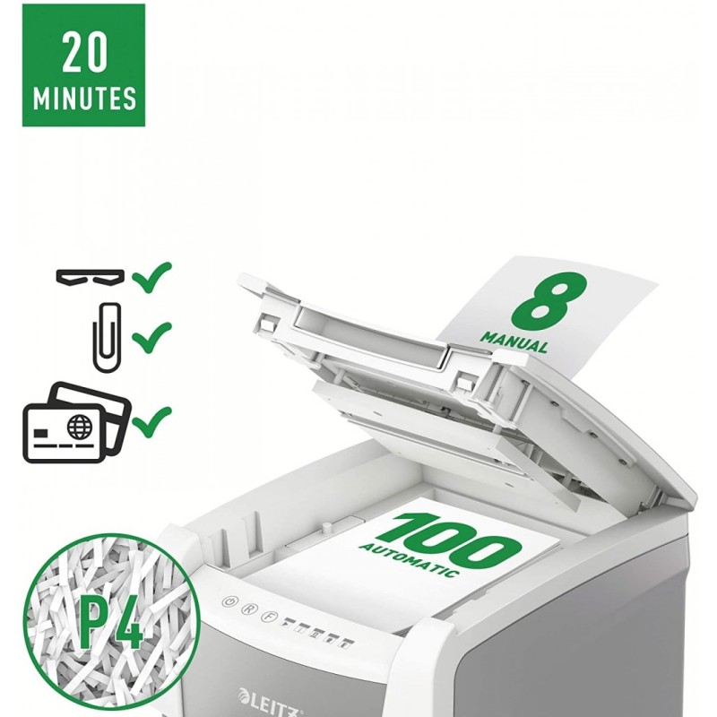 Uničevalec dokumentov leitz iq autofeed 100 4x30 p4 80110000