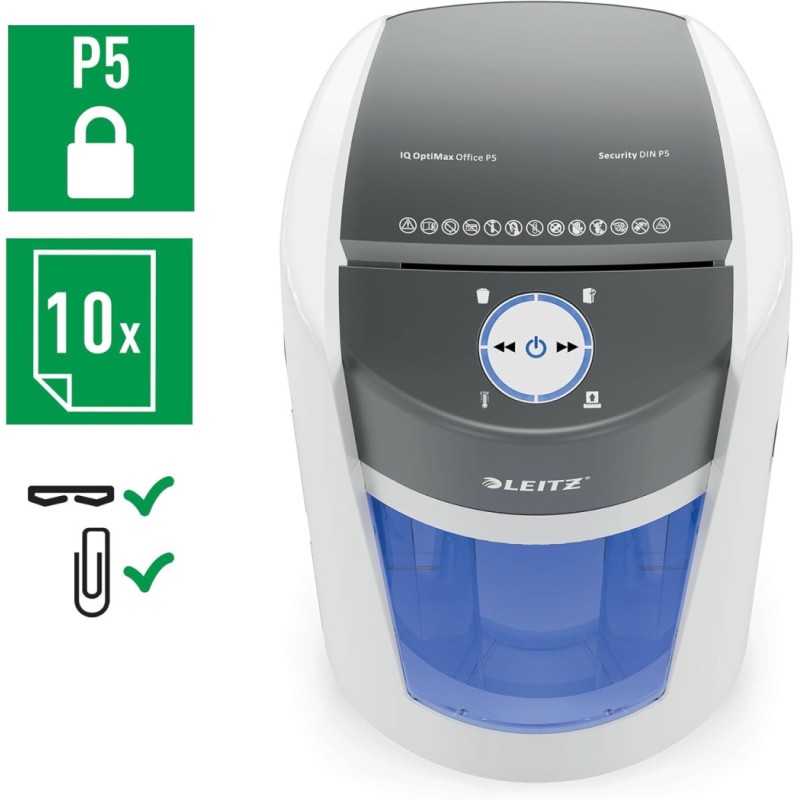 Uničevalec dokumentov Leitz IQ OptiMax, 10-listni