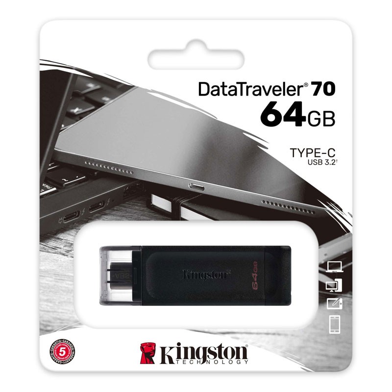 USB ključek 64GB KINGSTON DataTraveler 70, USB-C