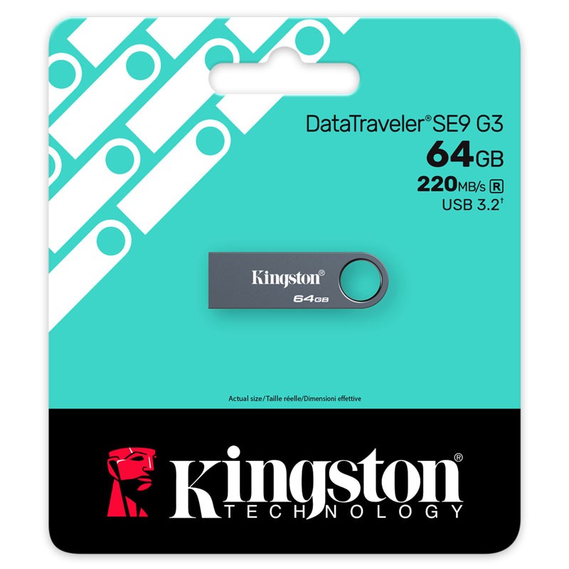 USB kjuč 64GB Kingston DataTraveler SE9 G3, 3.2 Gen1, črn