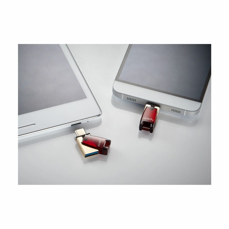 USB ključek 32GB APACER AH180, 3.1 tip-C, rdeč, OTG