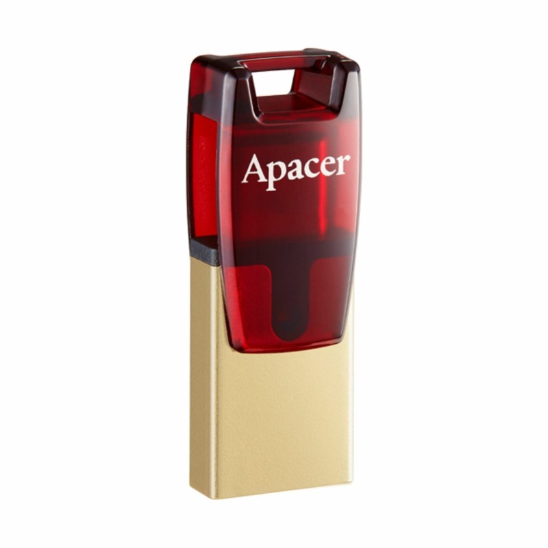 USB ključek 64GB APACER AH180, 3.1 tip-C, rdeč, OTG