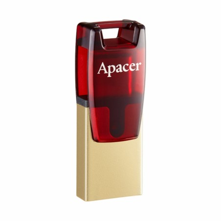 USB ključek 64GB APACER AH180, 3.1 tip-C, rdeč, OTG