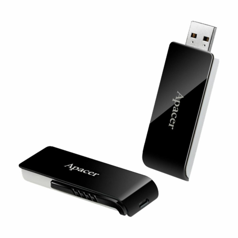 USB ključek 64GB APACER AH350 črno/bel