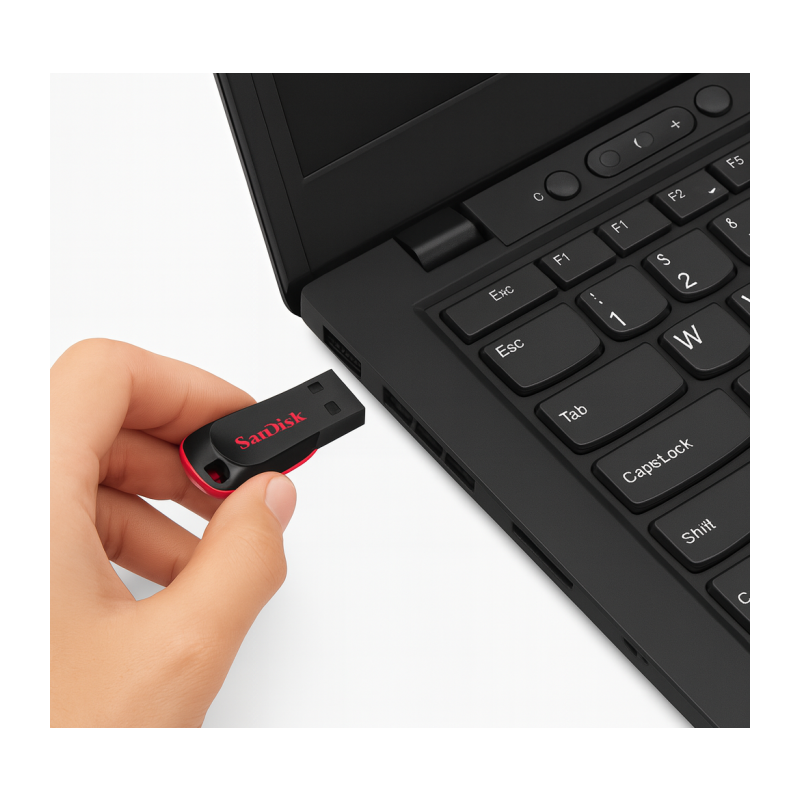 USB ključek 32GB SANDISK CRUZER BLADE, črno-rdeč (SDCZ50-032G-B35)