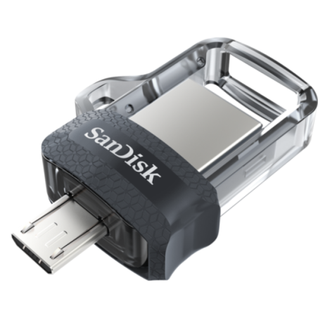 USB ključek 32GB  SANDISK ULTRA DUAL, srebrno-črn (SDDD3-032G-G46)