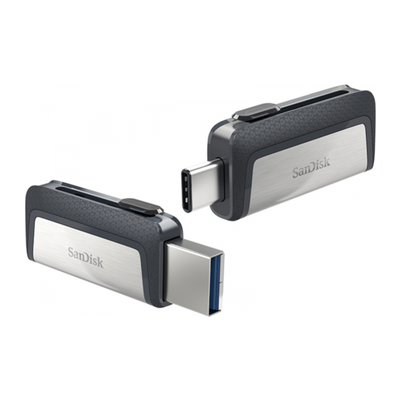 USB ključek 32GB SANDISK ULTRA DUAL, srebrno-črn (SDDDC2-032G-G46)