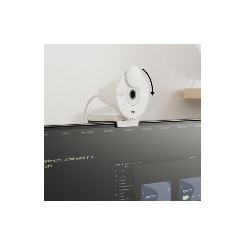 Kamera Logitech Brio 300, bela, USB