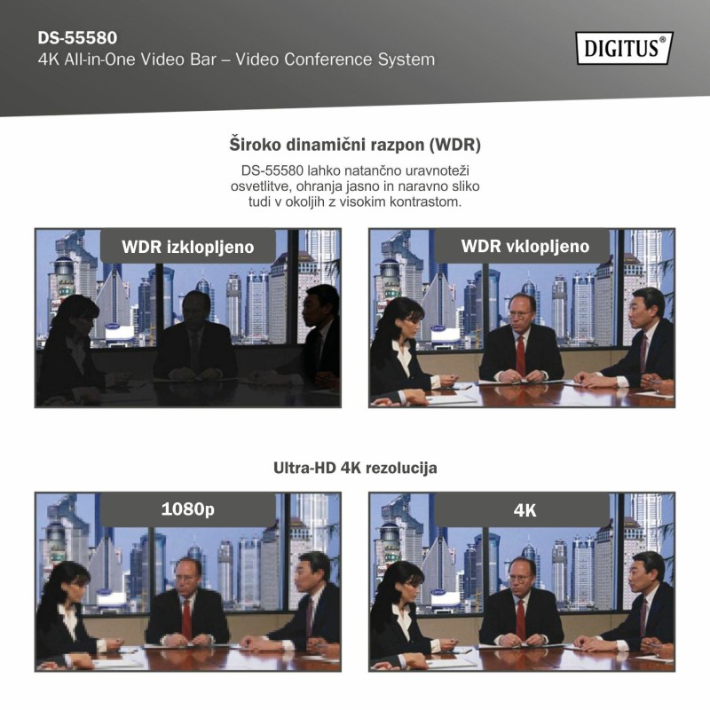 Konferenčna kamera Digitus 4K All-In-One Video Bar DS-55580