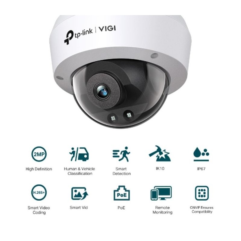 IP kamera TP-LINK VIGI 2MP IR Dome, VIGI C220I(4mm)
