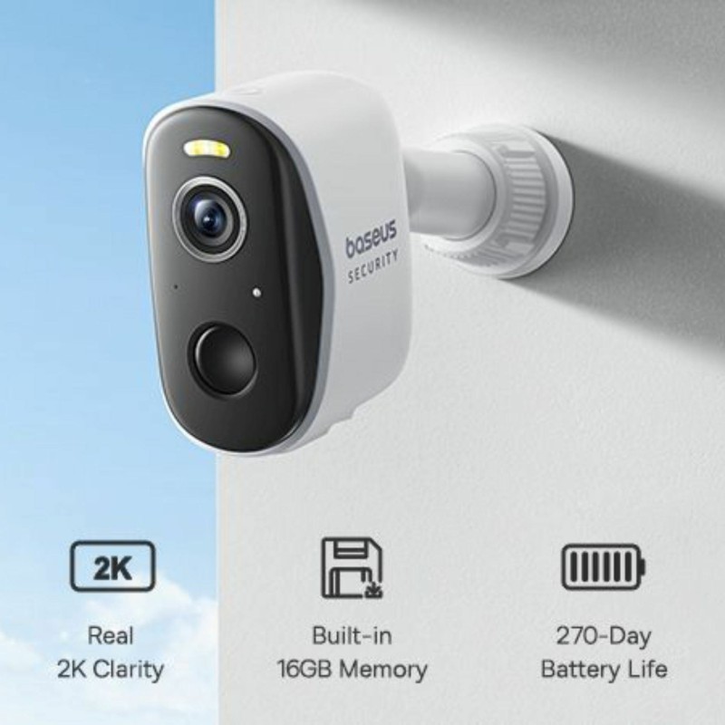 IP kamera Baseus N1 2-Cam Kit, 3.0 MP, z akumulatorjem