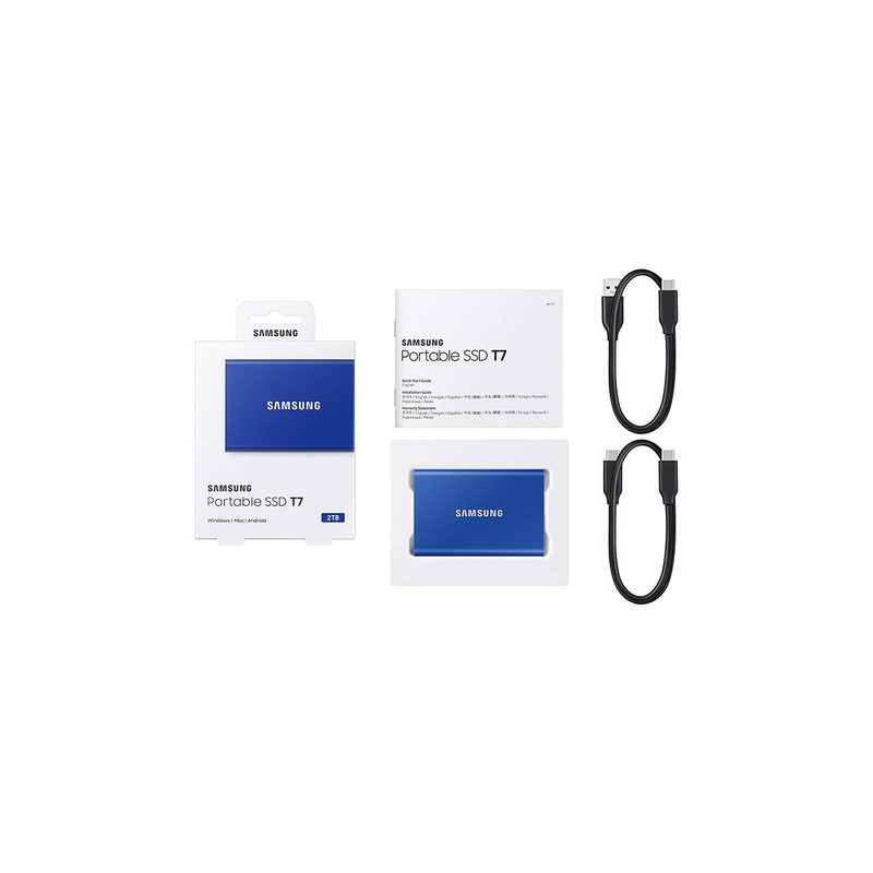 Zunanji disk SSD 2TB Samsung T7, MU-PC2T0H/WW, moder