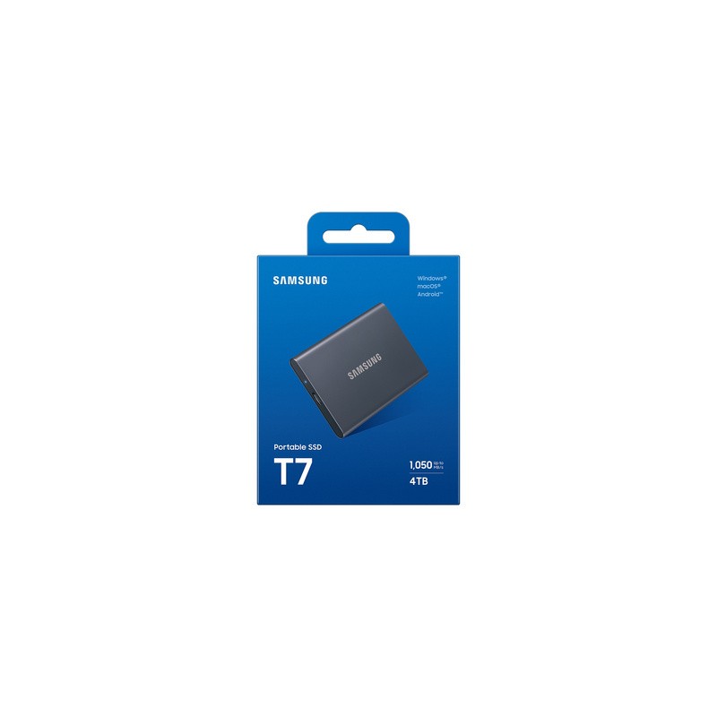 Zunanji SSD disk Samsung Portable T7, 4TB, USB 3.2, siv