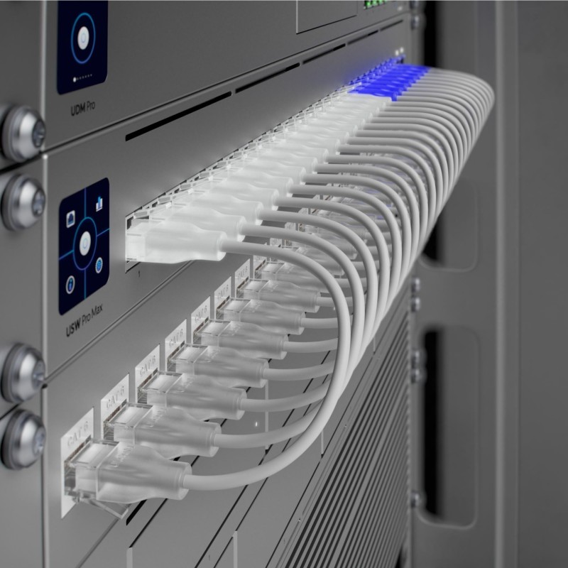 Kabel Ubiquiti UACC Cat6 2.5 GbE, siv, 0.3m