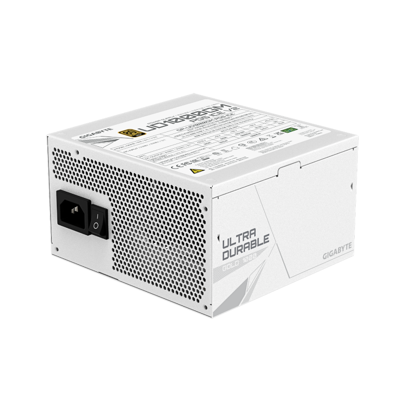Napajalnik Gigabyte UD1000GM PG5 V2 ICE, 1000W, 80 Plus Gold, modularni, bel
