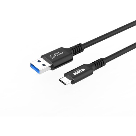 Kabel MicroConnect USB C-A 3.2 Gen2 60W, 10Gbps, 0.25m