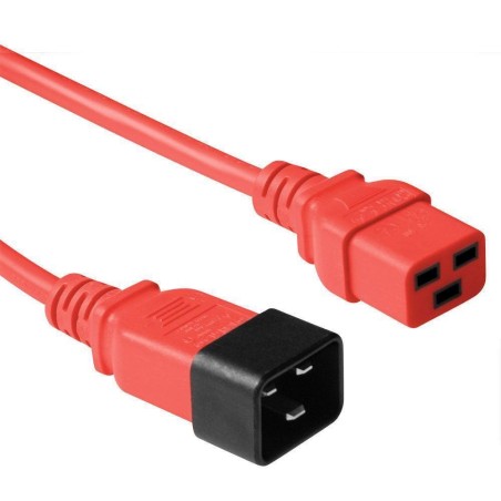 Kabel MicroConnect C20 - C19, 3m, rdeč