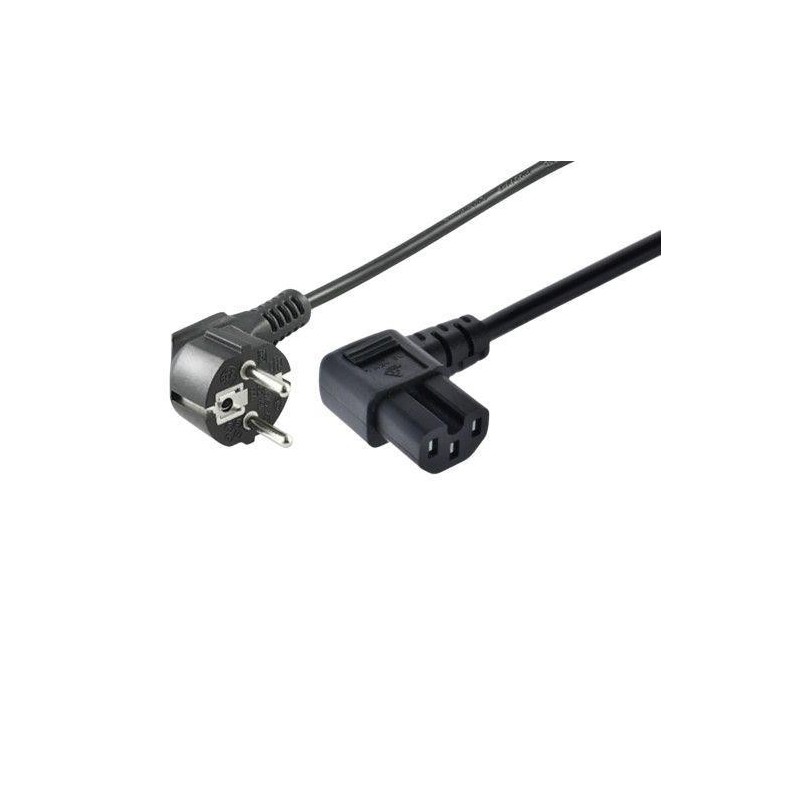 Kabel MicroConnect CEE 7/7 - kotni C15, 1,5m, črn