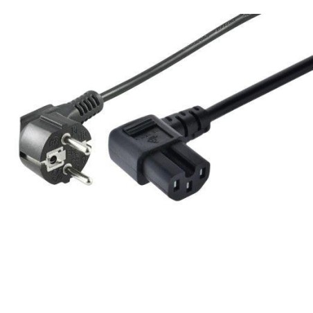 Kabel MicroConnect CEE 7/7 - kotni C15, 3m, črn