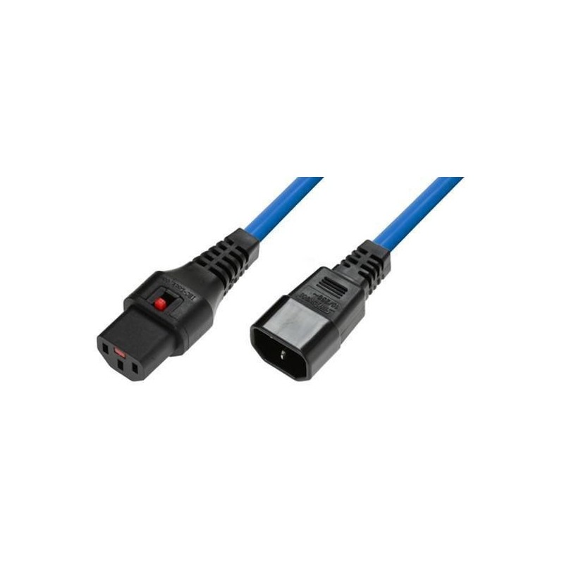 Kabel MicroConnect PC962 C13 IEC Lock - C14, 2m, moder
