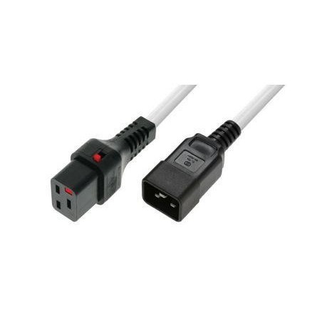 Kabel MicroConnect C19 IEC Lock - C20, 1m, bel