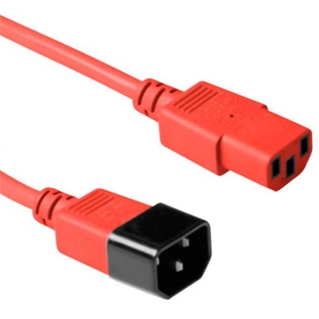 Kabel MicroConnect C14 - C13, 3m, rdeč