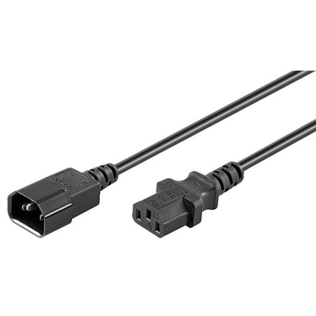 Kabel MicroConnect C14F - C13M, 3m, črn