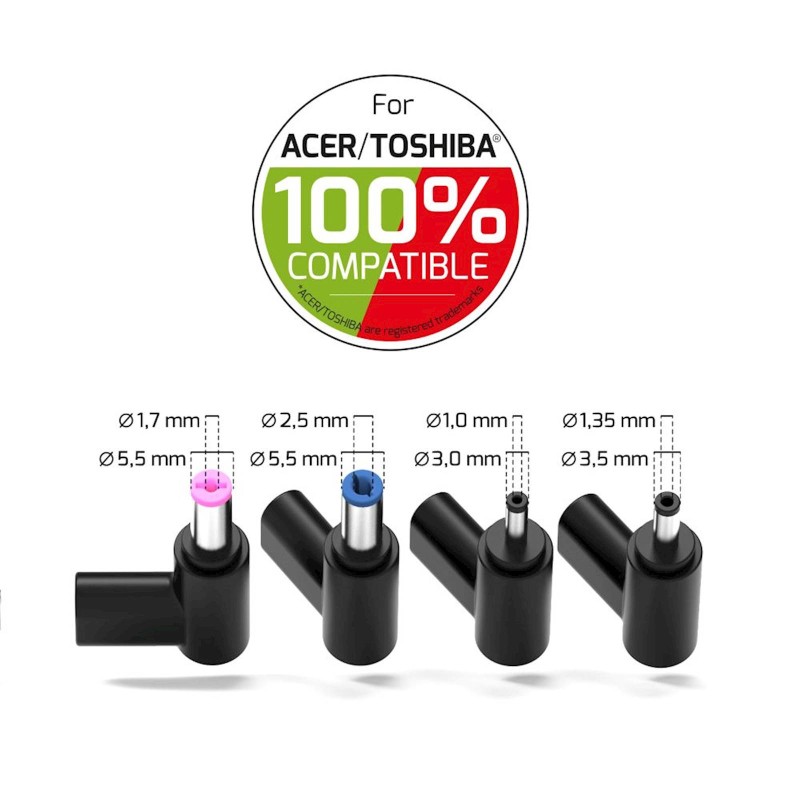 Napajalnik PORT Connect GaN2 USB-C 65W za Acer in Toshiba