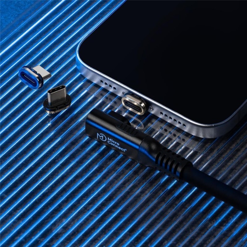 Kabel MicroConnect Premium USB C-C, magnetni, kotni, 1m