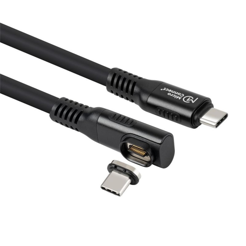 Kabel MicroConnect Premium USB C-C, magnetni, kotni, 1m