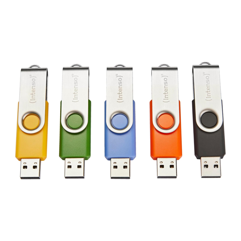 USB kjučki 5x64GB Intenso Basic Line, USB 2.0, barvni
