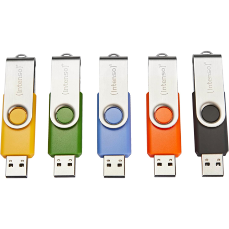 USB kjučki 5x16GB Intenso Basic Line, USB 2.0, barvni