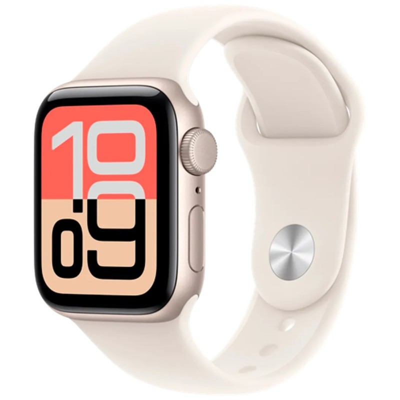 Pametna ura Apple Watch SE 3, 40mm, zlata + pašček M/L, bež
