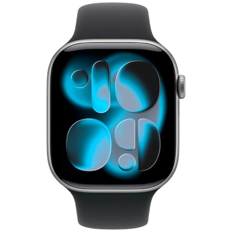 Pametna ura Apple Watch Series 11, 46mm, siva (črn pašček S/M)