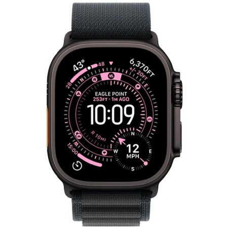 Pametna ura Apple Watch Ultra 3, 49mm, črna (črn pašček S)