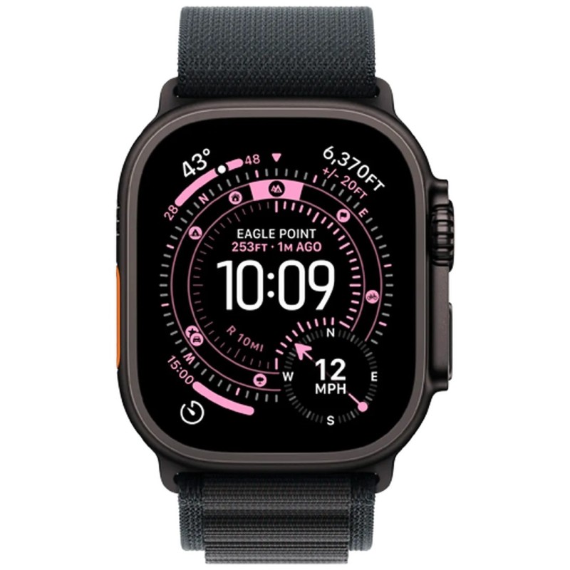 Pametna ura Apple Watch Ultra 3, 49mm, črna (črn pašček M)