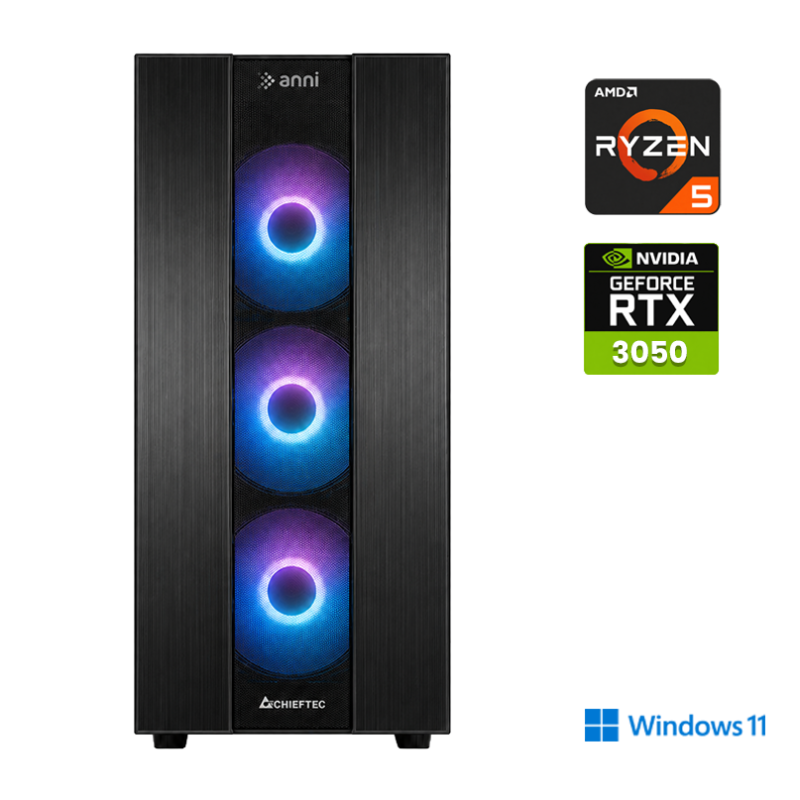 Računalnik ANNI Gamer Optimal Lite R5 5500 / RTX 3050 / 16 GB / 1 TB / W11H