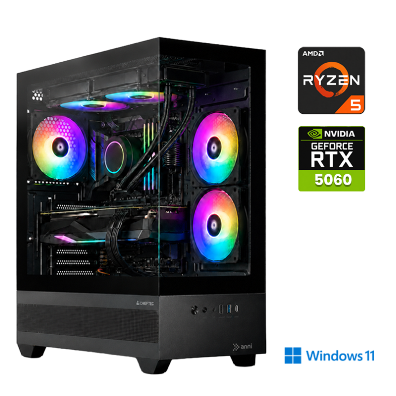 Računalnik ANNI Gamer Advanced R5 7500F / RTX 5060 / 16 GB / 1 TB / W11H