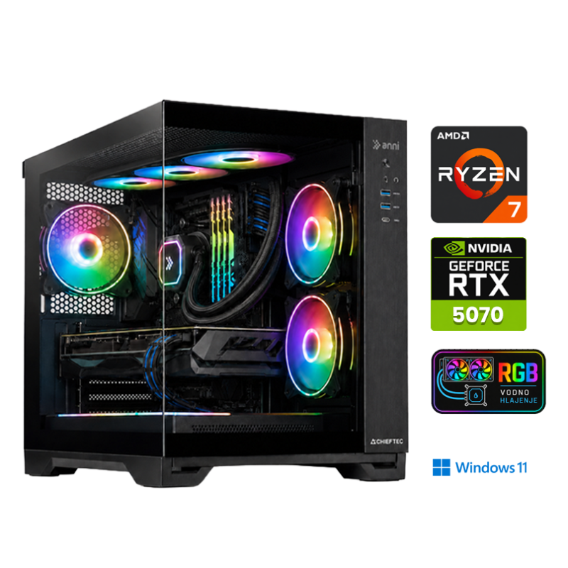 Računalnik ANNI Gamer Extreme R7 7800X3D / RTX 5070 / 32 GB / 2 TB / W11H