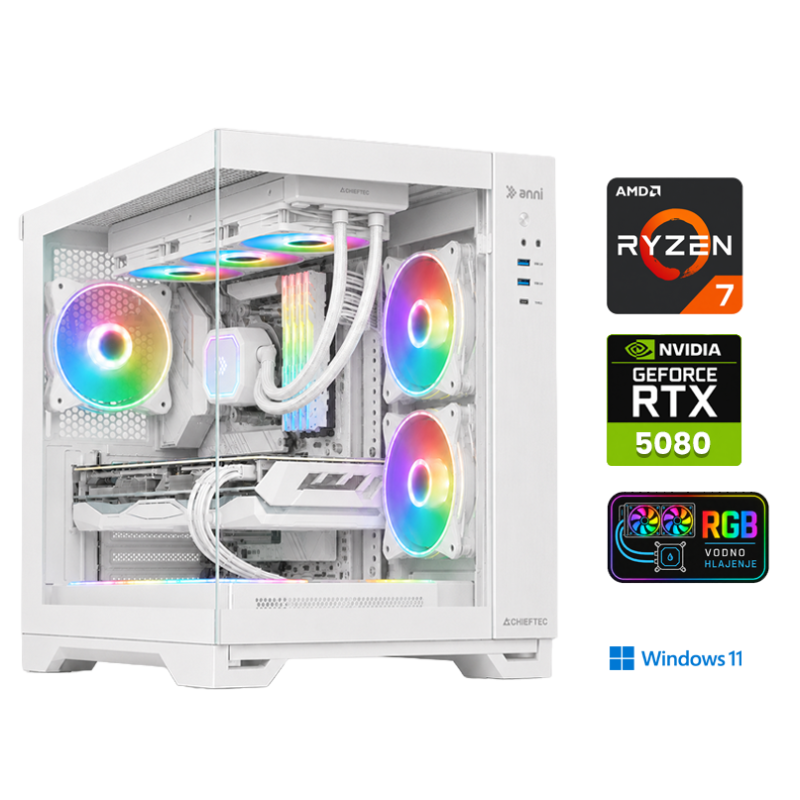 Računalnik ANNI Gamer Elite R7 7800X3D / RTX 5080 / 32 GB / 2 TB / W11H