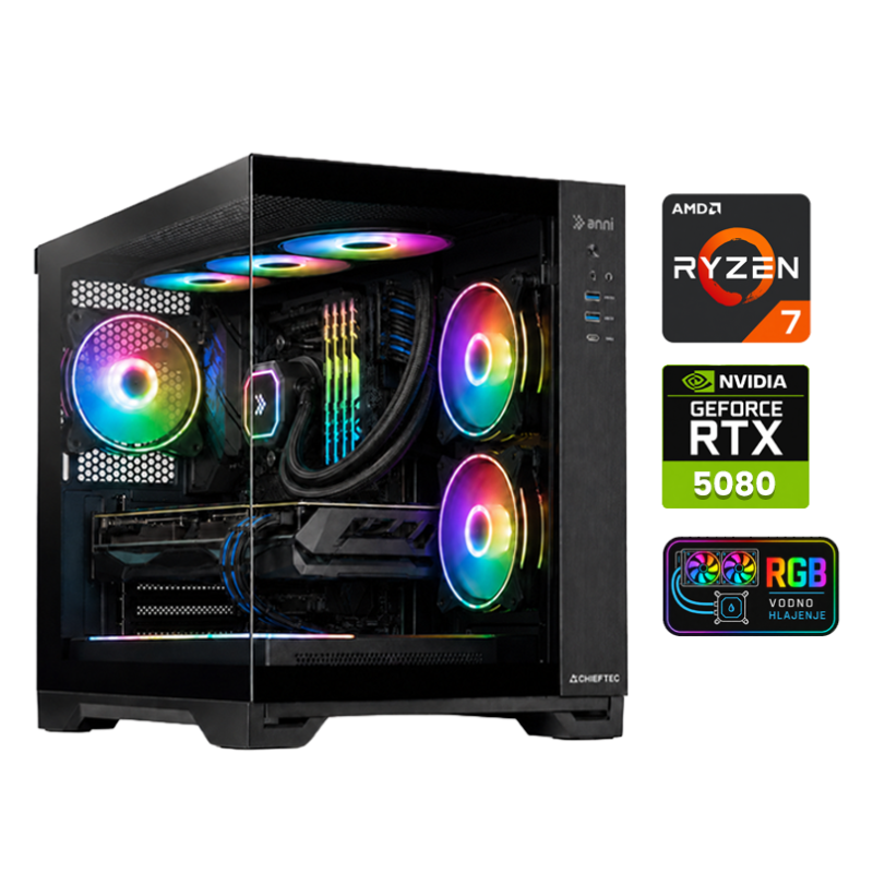 Računalnik ANNI Gamer Elite R7 9850X3D / RTX 5080 / 64 GB / 2 TB