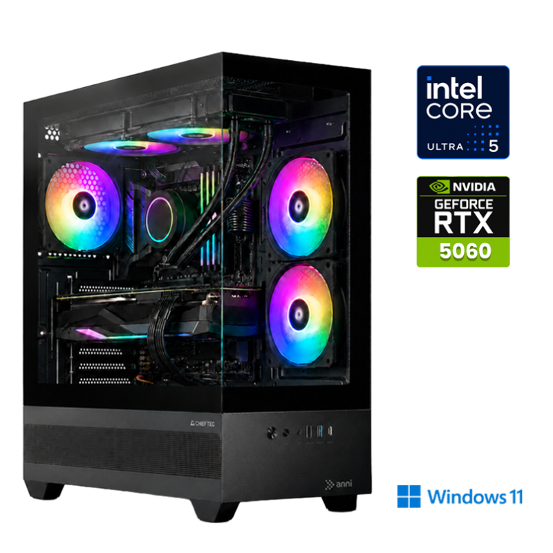 Računalnik ANNI Gamer Advanced Ultra 5 225F / RTX 5060 / 16 GB / 1 TB / W11H