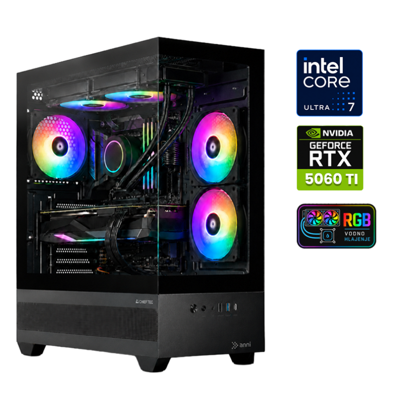 Računalnik ANNI Gamer Extreme Lite Ultra 7 265F / RTX 5060 Ti / 16 GB / 1 TB