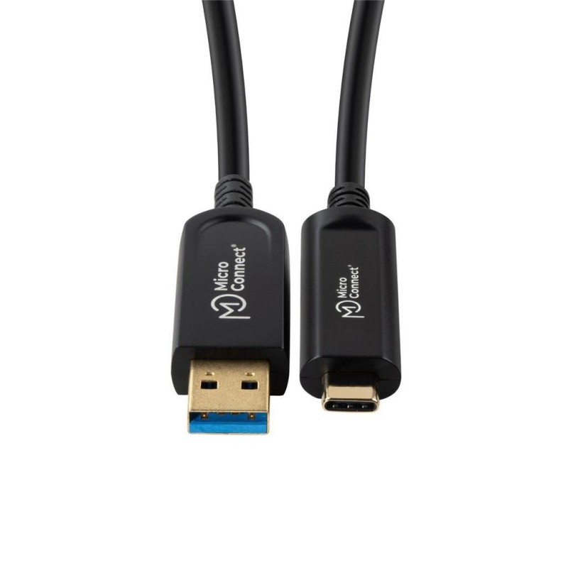 Kabel optični MicroConnect USB C-A 3.2 Gen2x1 5V/800mA, 15m, črn