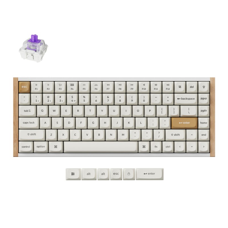 Tipkovnica Keychron K2 HE, Gateron Nebula stikala, RGB, UK,bela, Special Edition