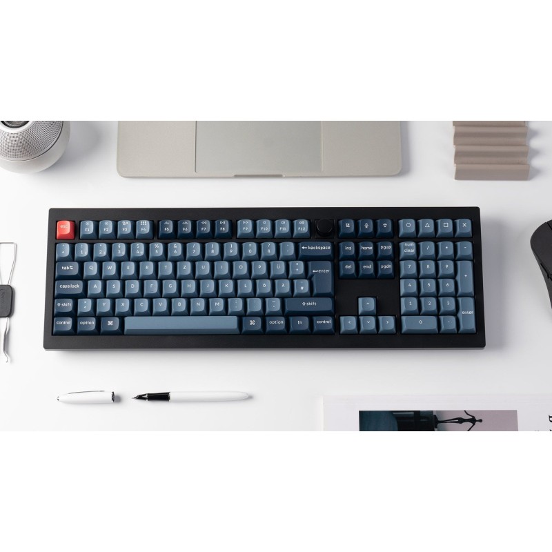 Tipkovnica Keychron V6 Max, Gateron Jupiter rdeča stikala, RGB, PBT, UK, črna