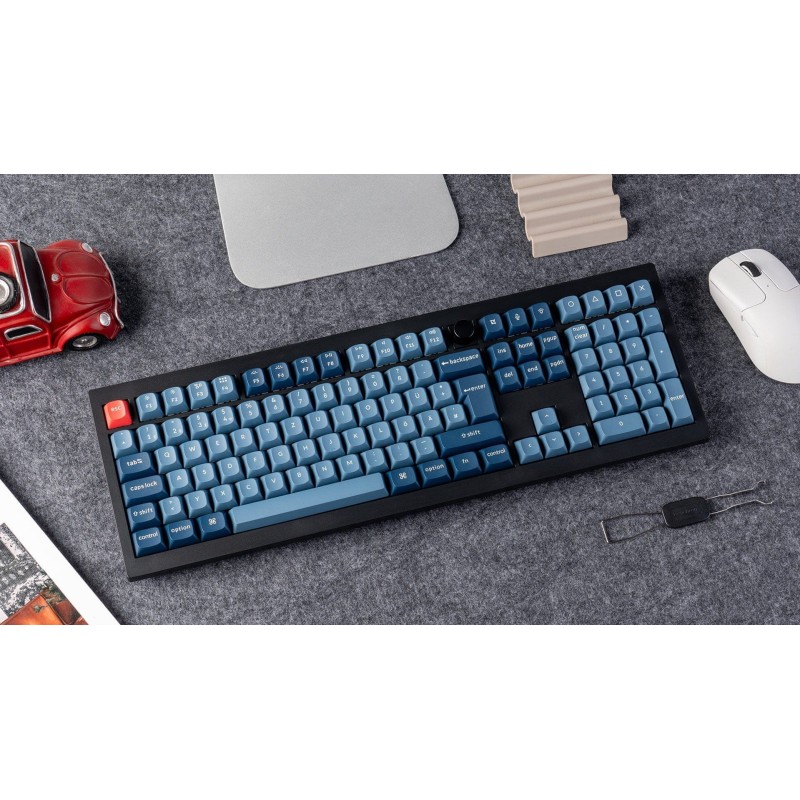 Tipkovnica Keychron V6 Max, Gateron Jupiter rdeča stikala, RGB, PBT, UK, črna